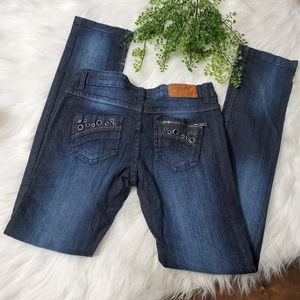 NWOT Soho Babe Grommet Zip Pocket Denim Jeans
